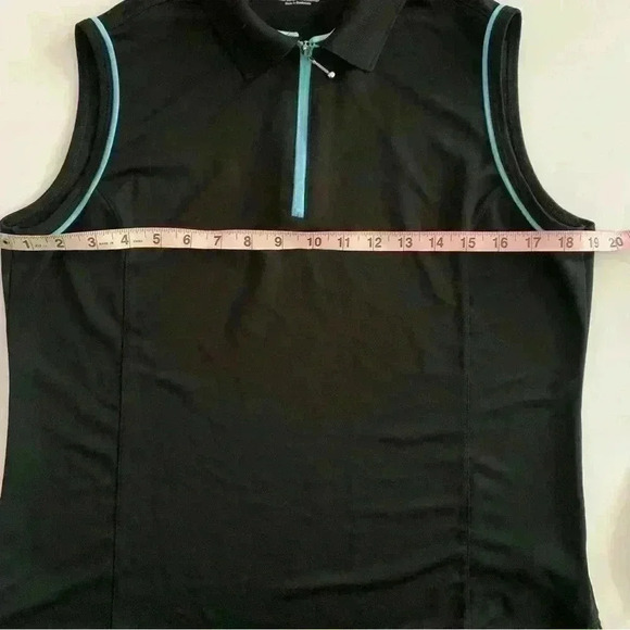 Bermuda Sands Women's Sleeveless Zip Front Collared Performance Top Size Large - Picture 6 of 7